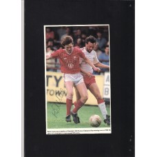 Signed picture of Peter Coyne the Swindon Town footballer.
